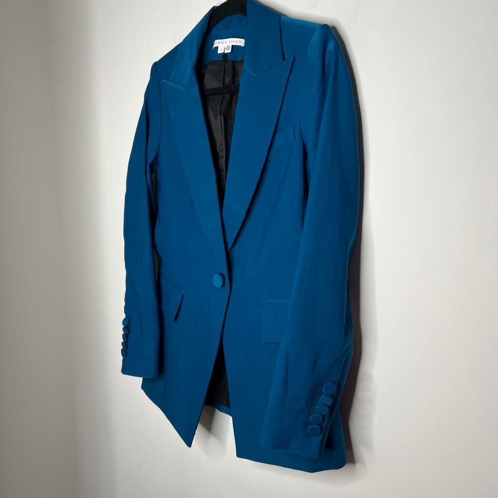 Veronica Beard Long and Lean Blue Hourglass Blazer Jacket Size 2 - Picture 8 of 11